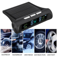 4 Sensor Solar Wireless TPMS Car Tire Tyre Pressure System Monitoring External Kings Warehouse 