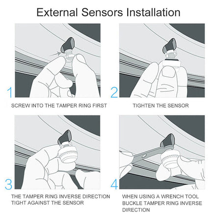 4 Sensor Solar Wireless TPMS Car Tire Tyre Pressure System Monitoring External Kings Warehouse 