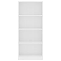 4-Tier Book Cabinet White 60x24x142 cm Living room Kings Warehouse 
