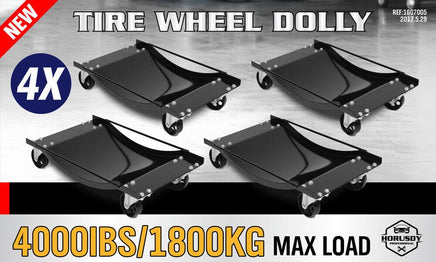 4 x Heavy Duty Wheel Dolly 450 kg 1000 lb Car Vehicle Positioning Jack Platform Kings Warehouse 