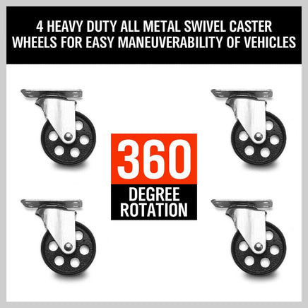 4 x Heavy Duty Wheel Dolly 450 kg 1000 lb Car Vehicle Positioning Jack Platform Kings Warehouse 