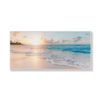 40cmx80cm Ocean and Beach White Frame Canvas Kings Warehouse 