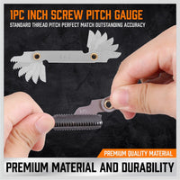 40Pc Tap And Die Set Imperial SAE Screw Screwdriver Thread Drill W/t Pitch Gauge Kings Warehouse 