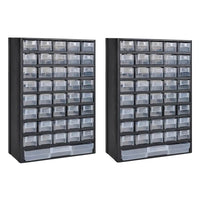 41-Drawer Storage Cabinet Tool Box 2 pcs Plastic Kings Warehouse 