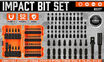 42Pc Impact Screwdriver Bit Set Magnetic Drill Holder Socket Drilling Adapter Kings Warehouse 
