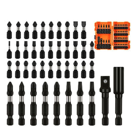 42Pc Impact Screwdriver Bit Set Magnetic Drill Holder Socket Drilling Adapter Kings Warehouse 