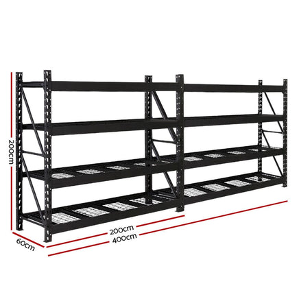 4MX2M Garage Shelving Warehouse Rack Pallet Racking Storage Steel Kings Warehouse 