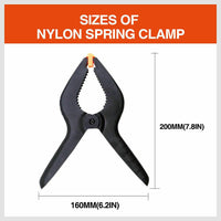 4Pc 9'' Strong Spring Clamps Heavy Duty Nylon Clip Quick Grip Black Large Size Kings Warehouse 
