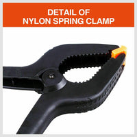 4Pc 9'' Strong Spring Clamps Heavy Duty Nylon Clip Quick Grip Black Large Size Kings Warehouse 