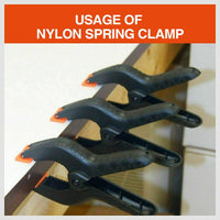 4Pc 9'' Strong Spring Clamps Heavy Duty Nylon Clip Quick Grip Black Large Size Kings Warehouse 