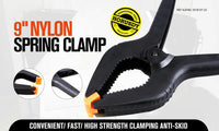 4Pc 9'' Strong Spring Clamps Heavy Duty Nylon Clip Quick Grip Black Large Size Kings Warehouse 