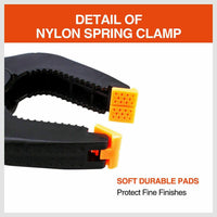 4Pc 9'' Strong Spring Clamps Heavy Duty Nylon Clip Quick Grip Black Large Size Kings Warehouse 