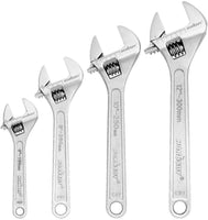 4Pc Adjustable Wrench Set Heavy Duty Shifter Spanner Wide Open Jaw 6"/8"/10"/12" Kings Warehouse 