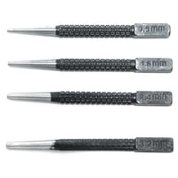 4Pc Nail Punch Set Heavy Duty Solid Steel Hole Punching Leather Gasket 0.8-3.2mm Kings Warehouse 