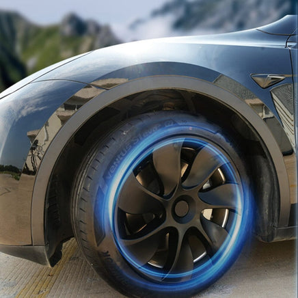 4PCS Wheel Cover Caps 19Inch ABS Black Rim Hubcap Hub Cap For Tesla Model Y Kings Warehouse 