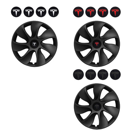 4PCS Wheel Cover Caps 19Inch ABS Black Rim Hubcap Hub Cap For Tesla Model Y Kings Warehouse 