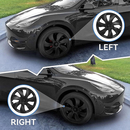4PCS Wheel Cover Caps 19Inch ABS Black Rim Hubcap Hub Cap For Tesla Model Y Kings Warehouse 
