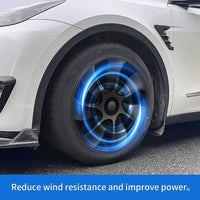 4PCS Wheel Cover Caps 19Inch ABS Black Rim Hubcap Hub Cap For Tesla Model Y Kings Warehouse 