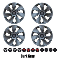 4PCS Wheel Cover Caps 19Inch ABS Gray Rim Hubcap Hub Cap For Tesla Model Y Kings Warehouse 