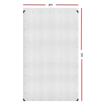 4x7m Tarp Camping Tarps Poly Tarpaulin Heavy Duty Cover 135gsm Clear Kings Warehouse 