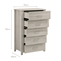 5 Chest Of Drawers Tallboy In White Oak Kings Warehouse 