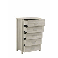 5 Chest Of Drawers Tallboy In White Oak Kings Warehouse 