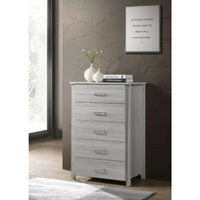 5 Chest Of Drawers Tallboy In White Oak Kings Warehouse 