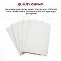 5 pack of 20x30cm Artist Blank Stretched Canvas Canvases Art Large White Range Oil Acrylic Wood Kings Warehouse 