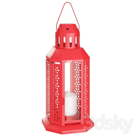5 Pack of Red Metal Miners Lantern Summer Xmas Wedding Home Party Room Balconey Deck Decoration 21cm Tealight Candle KingsWarehouse 