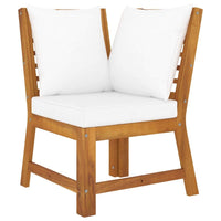 5 Piece Garden Lounge Set with Cushion Cream Solid Acacia Wood Kings Warehouse 