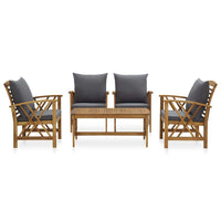5 Piece Garden Lounge Set with Cushions Solid Acacia Wood Kings Warehouse 