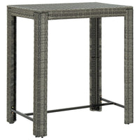 5 Piece Outdoor Bar Set with Armrest Poly Rattan Grey Kings Warehouse 