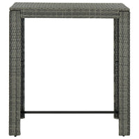 5 Piece Outdoor Bar Set with Cushions Poly Rattan Grey Kings Warehouse 