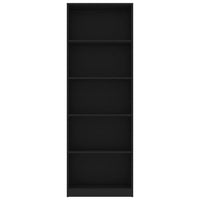 5-Tier Book Cabinet Black 60x24x175 cm Living room Kings Warehouse 
