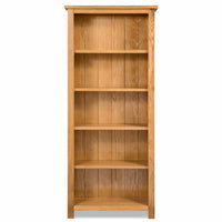5-Tier Bookcase 60x22,5x140 cm Solid Oak Wood Kings Warehouse 