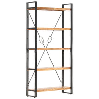 5-Tier Bookcase 90x30x180 cm Solid Acacia Wood Storage Supplies Kings Warehouse 