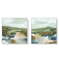 50cmx50cm Abstract Landscape 2 Sets White Frame Canvas Wall Art Kings Warehouse 
