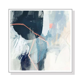 50cmx50cm Luz II White Frame Canvas Wall Art Kings Warehouse 