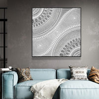 50cmx50cm Nayiri Bami Black Frame Canvas Wall Art Kings Warehouse 