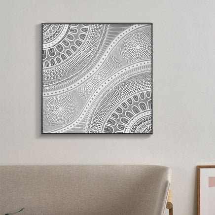 50cmx50cm Nayiri Bami Black Frame Canvas Wall Art Kings Warehouse 