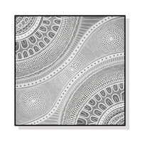50cmx50cm Nayiri Bami Black Frame Canvas Wall Art Kings Warehouse 