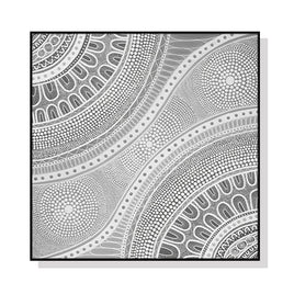50cmx50cm Nayiri Bami Black Frame Canvas Wall Art Kings Warehouse 