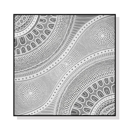 50cmx50cm Nayiri Bami Black Frame Canvas Wall Art Kings Warehouse 