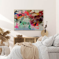 50cmx70cm Abstract Free Flow Wood Frame Canvas Wall Art Kings Warehouse 
