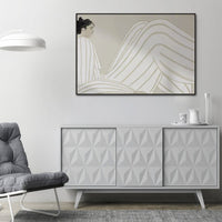 50cmx70cm Abstract Lady Black Frame Canvas Wall Art Kings Warehouse 