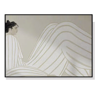 50cmx70cm Abstract Lady Black Frame Canvas Wall Art Kings Warehouse 