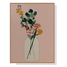 50cmx70cm Boho Floral Wood Frame Canvas Wall Art Kings Warehouse 