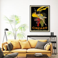 50cmx70cm Cinzano Black Frame Canvas Wall Art KingsWarehouse 