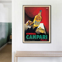 50cmx70cm Cordial Campari Liquor Black Frame Canvas Wall Art KingsWarehouse 