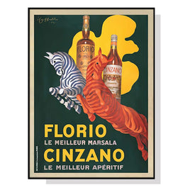 50cmx70cm Florio Cinzano Black Frame Canvas Wall Art Kings Warehouse 